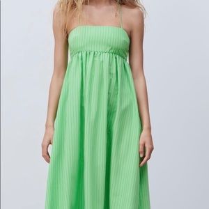 Zara Green Striped Mazi